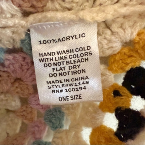 Together Multicolor Crochet Open Poncho - Picture 5 of 6